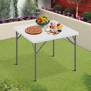 Tavolo Pieghevole Quadrato da Esterno in Polietilene Well Home 88x88x74cm - Product Image 3