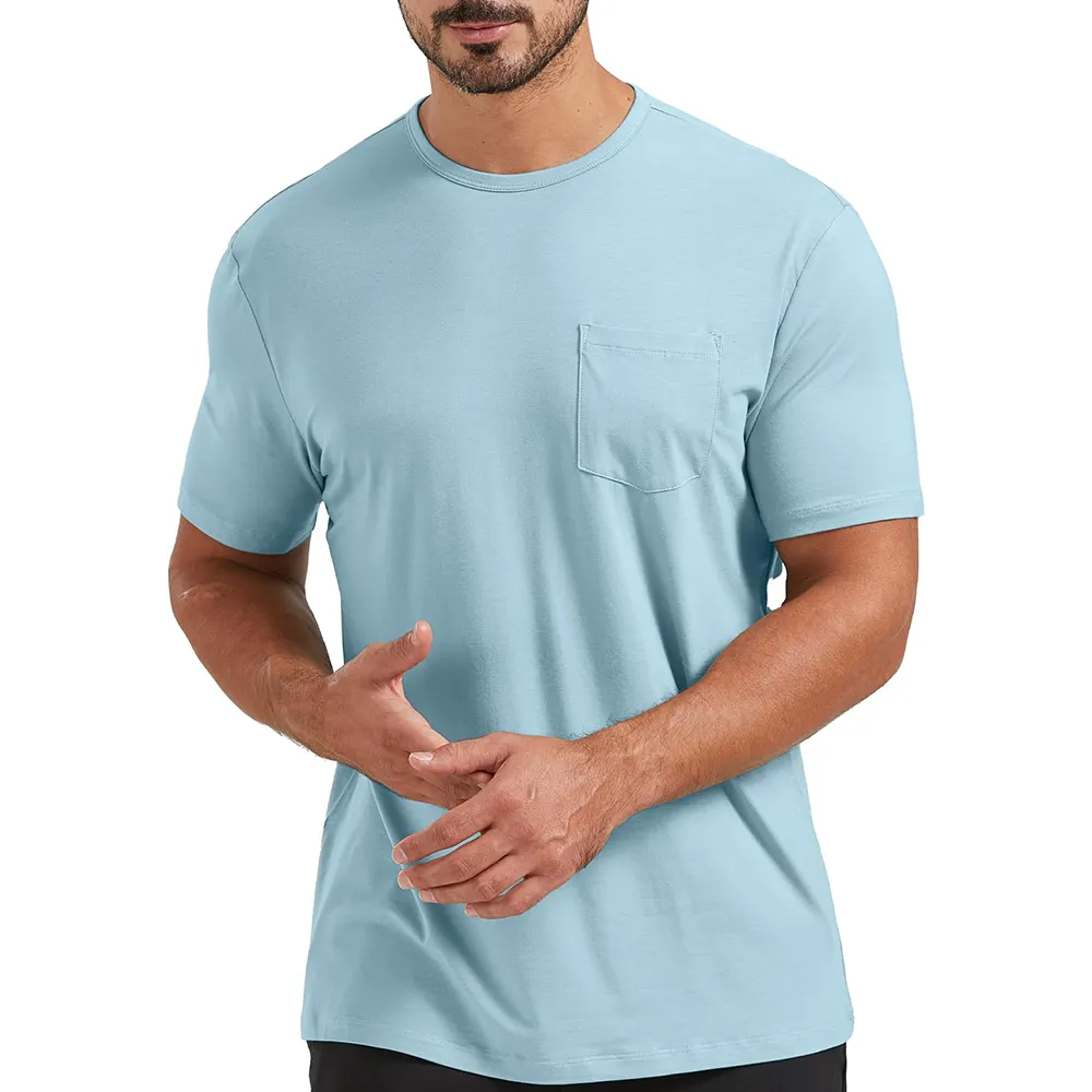 Sky Blue Color Made In Pakistan High Quality Men Quick Dry T-Shirts OEM Service Best Selling Most Demanding T-Shirts Sale
