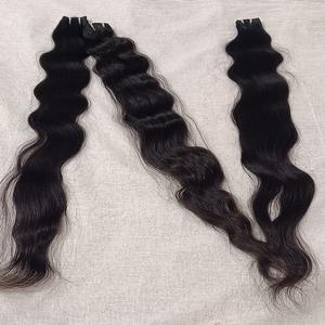 Vente en gros 34 pouces naturel indien Remy extensions de cheveux humains style vague à Jaipur - Product Image 1