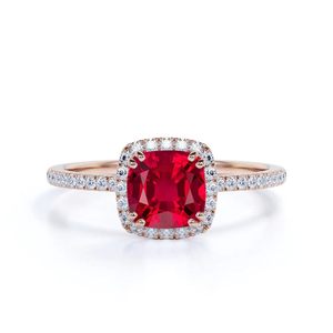 แหวนเงินแท้ 925 ประดับทับทิมและเพทายสังเคราะห์สำหรับผู้หญิง เครื่องประดับคุณภาพสูง ขายส่ง แหวนเงินประดับทับทิมและเพทายสังเคราะห์ - Product Image 4