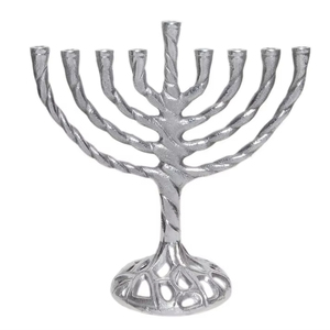 Candelabro de Metal de Menorah de peltre de bronce personalizado, precio bajo, decoraciones navideñas de Chanukah Hanukkah Judaica - Product Image 3