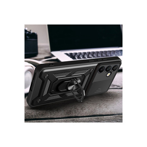 Vega Series Magnetic <b>Stand</b> Phone Case for Samsung for Galaxy S24 FE PC Silicone Cover with Camera Slide Protection Plus Model - Product Image 5