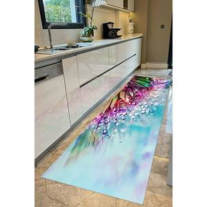 Tapis imprimé pissenlit : Tapis floral moderne facile à nettoyer, avec poils doux - Product Image 4