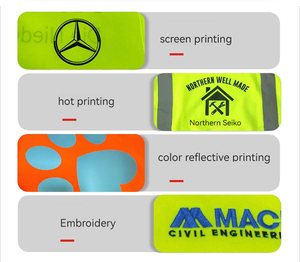 Lưới thoáng khí an toàn bảo vệ áo huỳnh quang phản quang vest cho công trường xây dựng công nhân bảo vệ màu sắc phù hợp với quần áo - Product Image 4