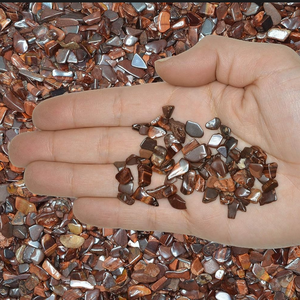 ชิปพลอยตาเสือคริสตัลสีแดงหินอัญมณีขัดเงาแบบหลวมๆหินกรวดหินอาเกตบำบัดตามธรรมชาติ - Product Image 4