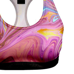 Lightweight Breathable Eco-Friendly Sublimation Bra 2025 Latest Design Women Gym Workout Light Support Seamless - Product Image 4