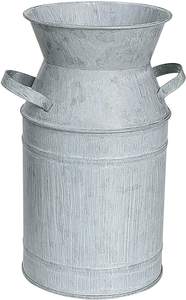 Lata de leche de hierro con logotipo orgánico cuadrado Blanco Rustiq Acabado Diseño hecho a mano Hierro Metal Leche Puede usar en granja lechera para la venta - Product Image 4