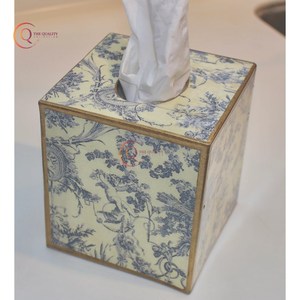 Fabuleuse boîte à mouchoirs décorative de table de conception Boîte à mouchoirs en pierre d'impression florale de qualité supérieure avec forme carrée à prix compétitif - Product Image 2
