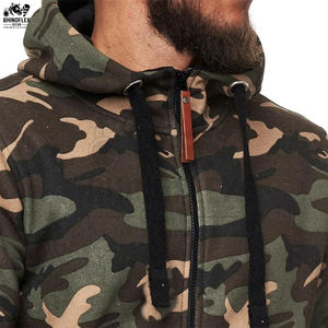Conjunto Deportivo para Hombre, Camuflaje, Sudadera con Capucha y Pantalones a Juego, Sudadera con Capucha y Pantalones con Cremallera, Estilo Camuflaje - Product Image 6