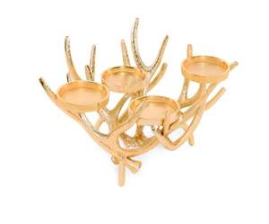 Support de T-Light et bougeoir de cerf doré de haute qualité en métal d'aluminium pour la décoration de Noël et de la maison - Product Image 4