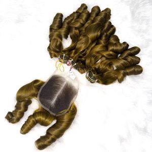 ชุดผมต่อผมมนุษย์สีไฮไลต์แบบบางสำหรับเด็กชุด2025ปิด - Product Image 6