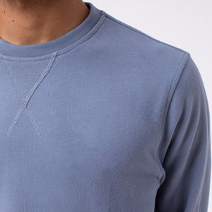 Sudadera de lana de algodón 350 GSM 100% de gran tamaño para hombre, jersey de peso pesado con logotipo personalizado y patrón sólido para ropa de calle de invierno - Product Image 2