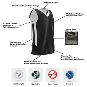 Camiseta de Baloncesto Sublimada Personalizada Unisex Premium, Uniforme Deportivo Transpirable de Malla de Talla Grande para Entrenamiento de Equipo y Práctica Diaria - Product Image 4