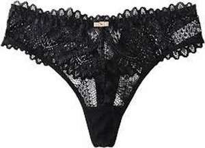 String Sexy en dentelle pour femmes nœud papillon taille basse sous-vêtements transparents dames slips plume strass décoration niveau de contrôle de la lumière - Product Image 3