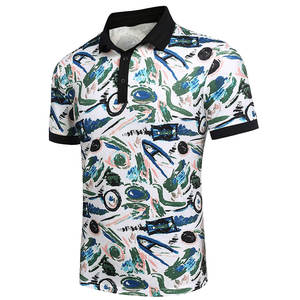 <b>Men's</b> Performance Knitted for Shirt | <b>White</b> Multi-Color Abstract Graffiti Print | Breathable Artistic Sublimation Sportswear - Product Image 2