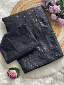 สินค้ามาใหม่ล่าสุดดูสง่างามพิเศษ georgette กับ Saree ปักเลื่อมจากซัพพลายเออร์ surat - Product Image 2