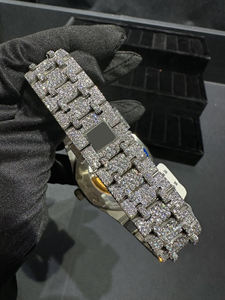 Montres mécaniques de luxe pour hommes, pierres précieuses VVS Moissanite couleur D, look élégant et prestigieux, qualité supérieure, accessoires de luxe - Product Image 2