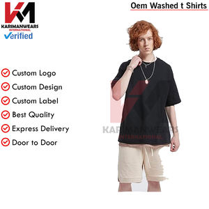 Camisetas de gran tamaño para hombre Camiseta de algodón de peso pesado Cuello redondo Manga corta Ajuste holgado Básicas Esenciales, Camisetas clásicas suaves - Product Image 4