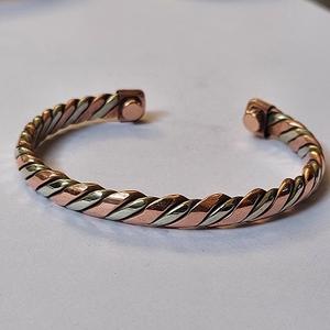 Copper Alloy Magnetic Therapy <b>Bracelet</b> <b>Fashionable</b> Arthritis Pain <b>Cuff</b> Bangles Imitation Pearl Unisex Gift Vintage Star IN;34648 - Product Image 1