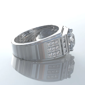 Classic <b>Men</b> <b>Ring</b> With 10K Gold Plated Moissanite Round Cut Diamond Luxury <b>Ring</b> for <b>Men</b> Who Demand Style Ethics and Shine - Product Image 6