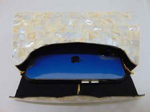 Ethnic Bag Metal bag brass <b>clutch</b> Vintage Purse Stone <b>Clutch</b> - Product Image 5
