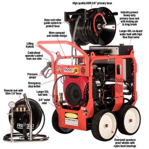 Nettoyeur à eau industriel Ridgids KJ-5000 (69483) 5075 PSI GEN IV Outils à main Interrupteur au pied OEM ODM pris en charge Garantie de 3 ans ZA - Product Image 2