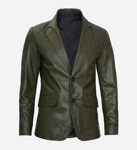 Manteau en cuir d'agneau véritable à triple boutonnage et col rabattu pour homme, style décontracté et professionnel, marque de rue, automne-hiver - Product Image 1