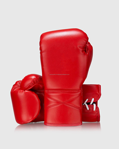 Guantes de entrenamiento de competición para adultos de piel de vaca con logotipo personalizado, Equipo de Boxeo con cordones y Mosca de alta calidad, protección de buena calidad - Product Image 5