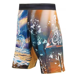 Shorts MMA personnalisés OEM/ODM imprimés en couleur sur toute la surface, séchage rapide, durables, légers, taille élastique avec cordon de serrage, commandes en gros - Product Image 3