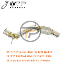 Tuyau d'échappement OTP pour moteur BM* N47 116d 118d E81 E82 E87 E88/316d 318d E90 E91 E92 E93/520d E60 E61/20d E84 X1 DPF Downpipe