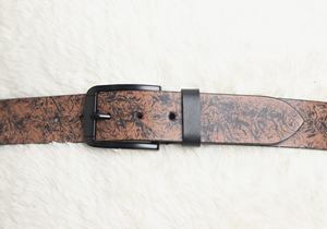 Ceinture en cuir décontractée avec boucle en alliage peinte à la main, qualité supérieure - Product Image 2