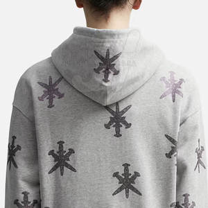 Suministro directo de fábrica Ropa de invierno para hombres Transpirable Ligero 100% Algodón Rhinestone Chándales Cuello con capucha Precio al por mayor - Product Image 6