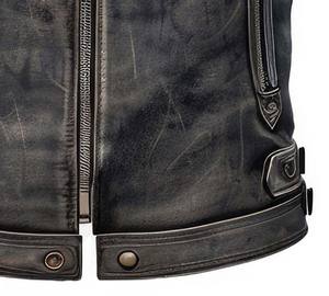 เสื้อเชิ้ตวินเทจสีเทาสีเทาติดกระดุมเม็ดเดียวให้ความอบอุ่นน้ำหนักเบากันน้ำจากโรงงานหนังแท้ - Product Image 5