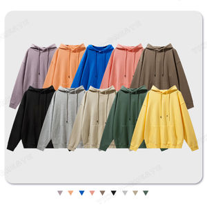 Venta al por mayor personalizado impreso 380gsm peso pesado francés Terry algodón Sudadera con capucha de los hombres sudadera de gran tamaño con hombros caídos sudaderas con capucha - Product Image 2