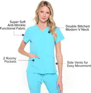 Ensembles d'uniformes médicaux d'hôpital costumes de gommage d'allaitement personnalisés pantalons de survêtement médecins unisexe coton polyester avec veste - Product Image 5