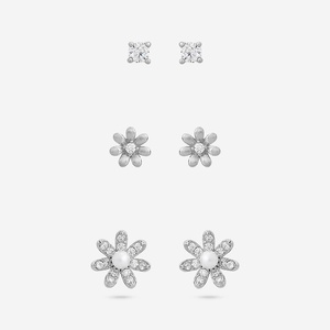 18K Gold Vintage Flower Drop <b>Earrings</b> Emerald Cut Diamond 92.5 <b>Silver</b> <b>Stud</b> <b>Earrings</b> Trendy 14K Gold Jewelry Main Material 188319 - Product Image 4