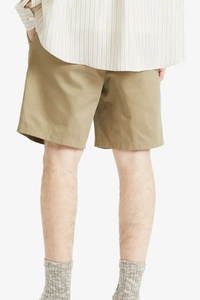Classic <b>Mens</b> <b>Khaki</b> Cotton <b>Shorts</b> with Elastic Waistband and Button Closure Comfortable Casual Summer Wear for Everyday Use - Product Image 3