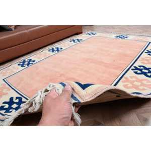 Alfombra Vintage, Alfombra Grande de 5.6x7.7 pies, Alfombra Turca de Lana con Camuflaje Azul - Product Image 3