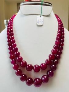 Natuurlijke Robijn Kraal Ketting Aaa Kwaliteit Met Aaa Glans En Uitstekende Kleur 7.5-17 Mm Mooie Unieke Stenen Kralen Ketting - Product Image 5