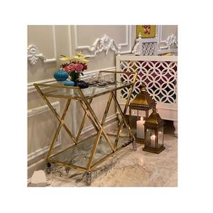 Chariot de service en bois et en métal fait main chariot de forme et de taille personnalisées de qualité supérieure pour Offre Spéciale - Product Image 6