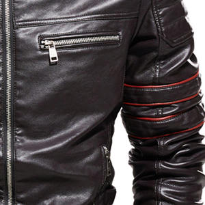 เสื้อแจ็คเก็ตผู้ชายสไตล์ฤดูหนาวผสมผสานกับลุคแจ็คเก็ตหนังสุดเทรนดี้สำหรับแฟชั่นสตรีททุกฤดูกาล - Product Image 5