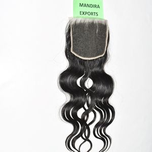 Extensiones de Cabello Natural Remy con Cutícula Alineada, Cabello Virgen Indio Sin Procesar, Cierre HD 6x6, Liso Negro, Cabello Humano para Tejer - Product Image 2