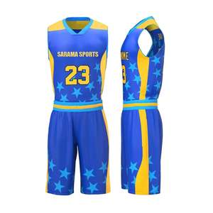 Camiseta de baloncesto de tela bordada sublimada de gran venta, camisetas de baloncesto reversibles de baloncesto de secado rápido, uniforme - Product Image 2