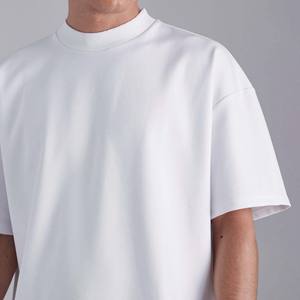 เสื้อยืดโอเวอร์ไซส์ของผู้ชายผ้าฝ้าย100% ระบายอากาศได้ดีพิมพ์โลโก้ตามสั่งฤดูร้อน - Product Image 4