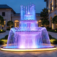 Fontaine musicale extérieure de luxe avec jets d'eau dansants et éclairage LED RGB pour parcs, centres commerciaux et sites touristiques