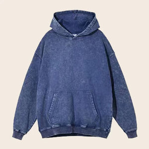 100% coton hommes surdimensionné lavage à l'acide pull à capuche Vintage Streetwear sweat pour hommes hiver Couples à capuche pour hommes - Product Image 5