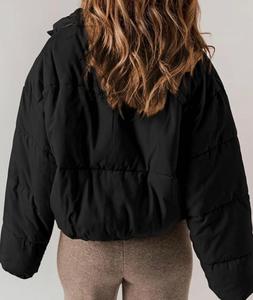 Chaquetas personalizadas de Invierno para mujer, chaqueta acolchada con cremallera completa de manga larga, abrigos con bolsillos, servicio OME - Product Image 4