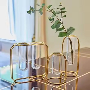 กระถางต้นไม้ทรงหลอดทดลองโลหะและแก้ว - Product Image 5