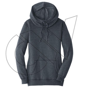 Sudadera con capucha de lana con cremallera de algodón todo en uno para mujer, sudadera regular de invierno a la moda con logotipo frontal con capucha holgada - Product Image 5