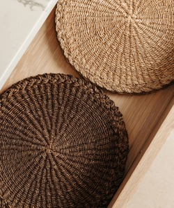 Assiette ronde en jonc de mer avec bord Produits écologiques Made in Vietnam Set de table Décoration de table Vente en gros - Product Image 2